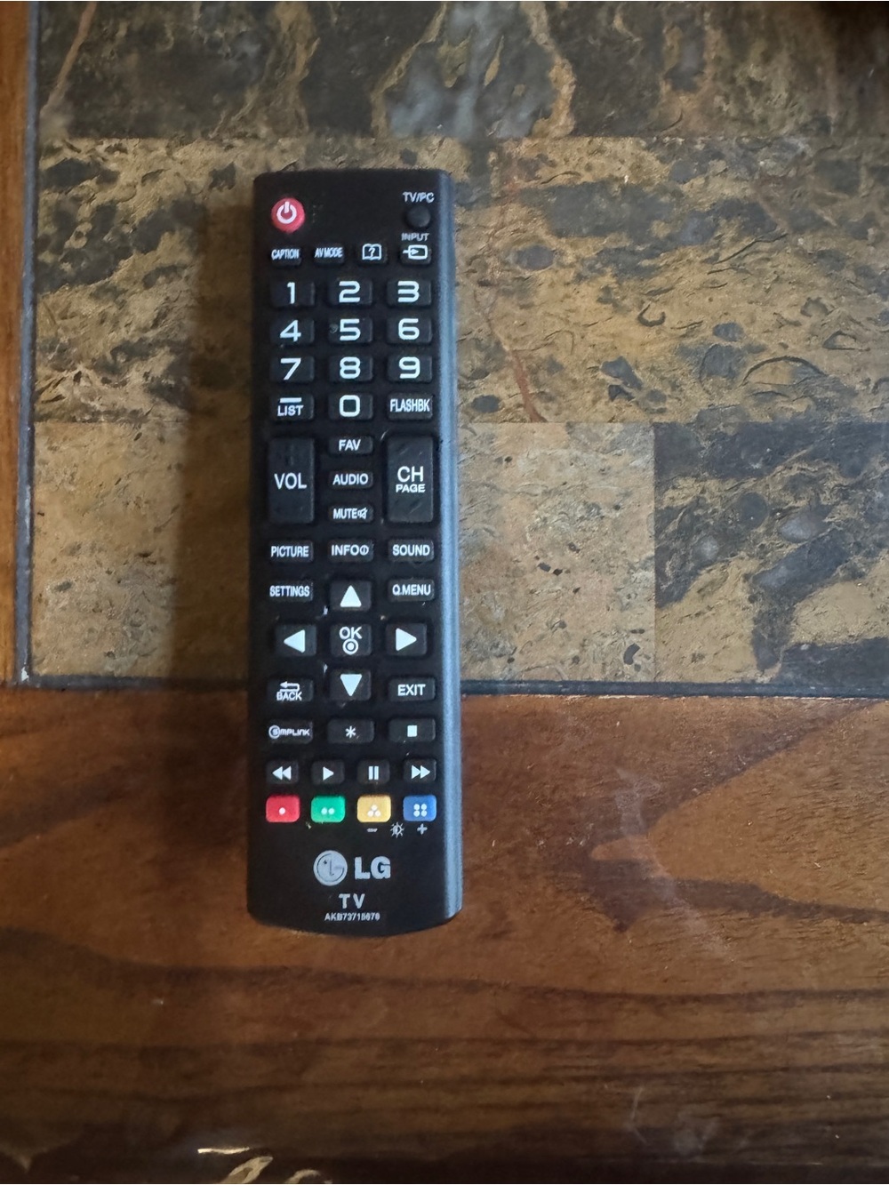 LG AKB73715678 TV remote control